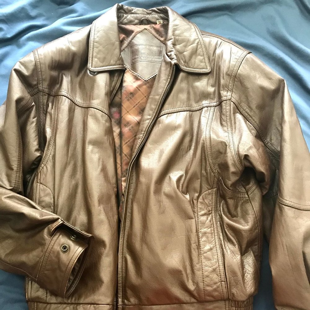 Men's Leather Jacket ROUNDTREE & YORKE S